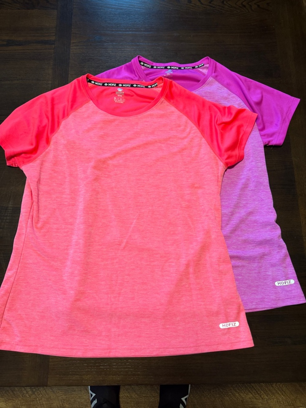 MOFIZ Women's Short Sleeve Active Tee - Hot Pink - 2 pack